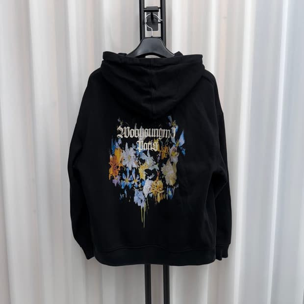 [48] 우영미 멀티 플라워 후드티 블랙