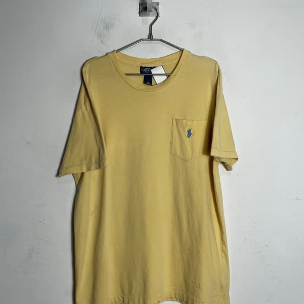 폴로 랄프로렌 포켓 반팔 티셔츠 옐로우
