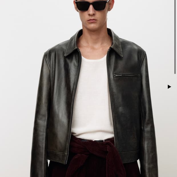 토니웩 LEATHER CHEST ZIP JACKET