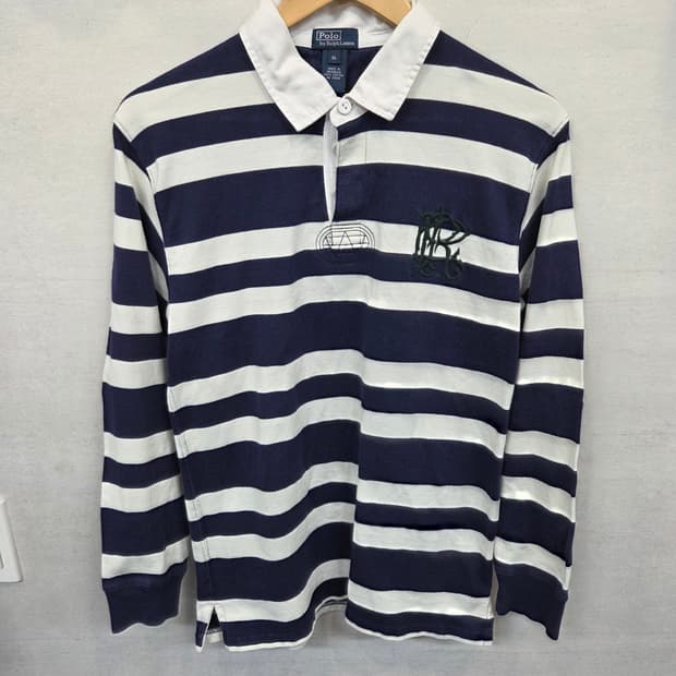 폴로랄프로렌 여성 럭비 스트라이프 카라긴팔 xl