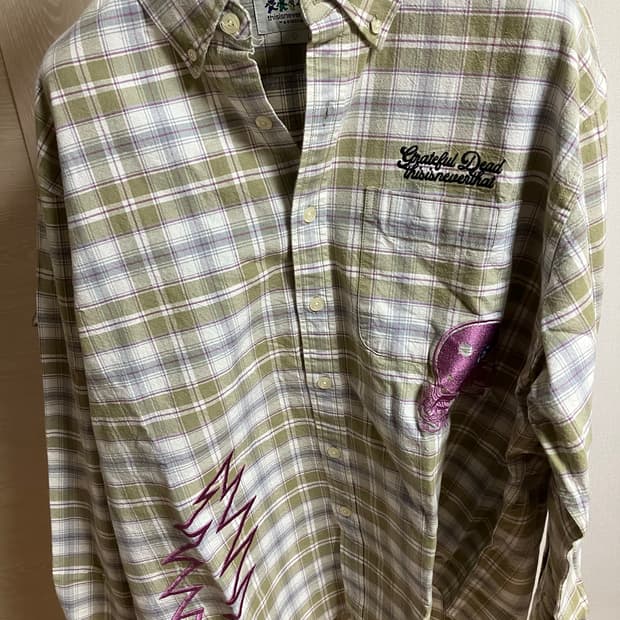 디스이즈네버댓 그레이트풀데드 체크셔츠 L사이즈