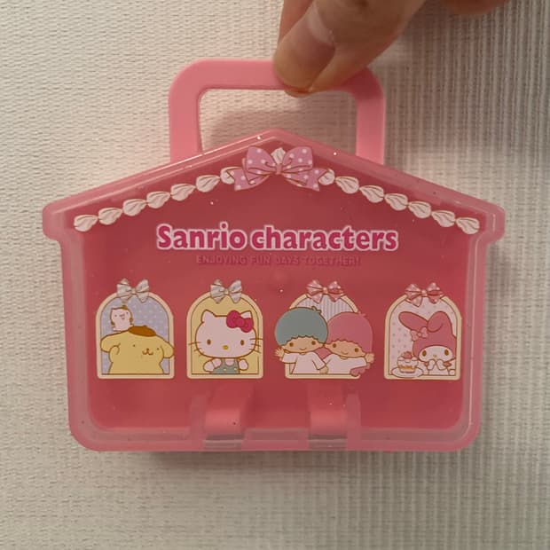 산리오 캐릭터즈 글리터 핑크 보관함