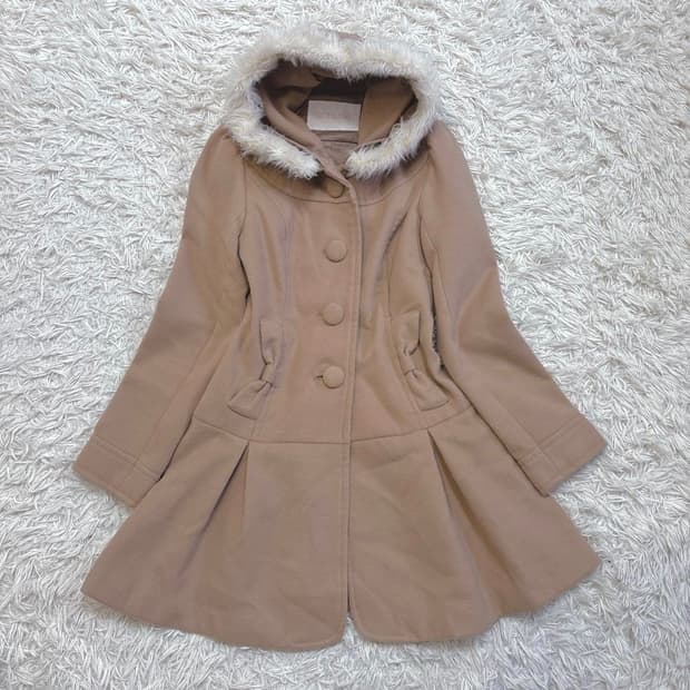 리즈리사 고전 라떼갸루 퍼후드코트