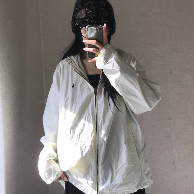 폴로 아이보리 베이지 리버시블 자켓