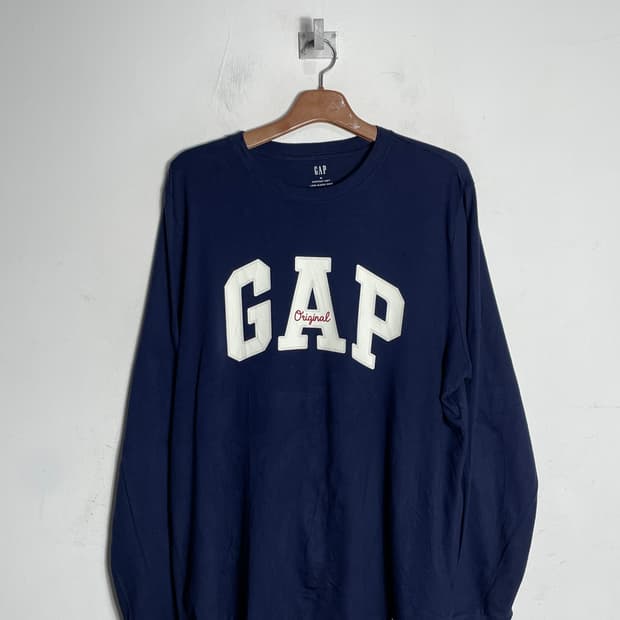 GAP 오리지널 로고 긴팔티 네이비