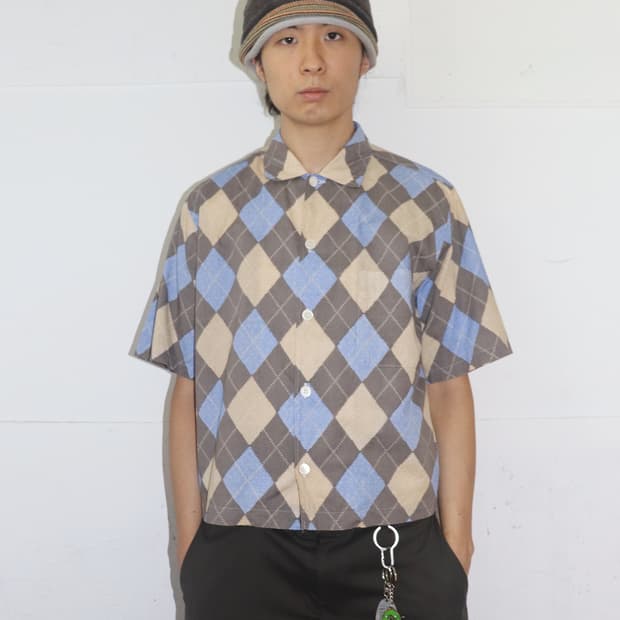 꼼데가르송 옴므 90s 아가일 체크 셔츠