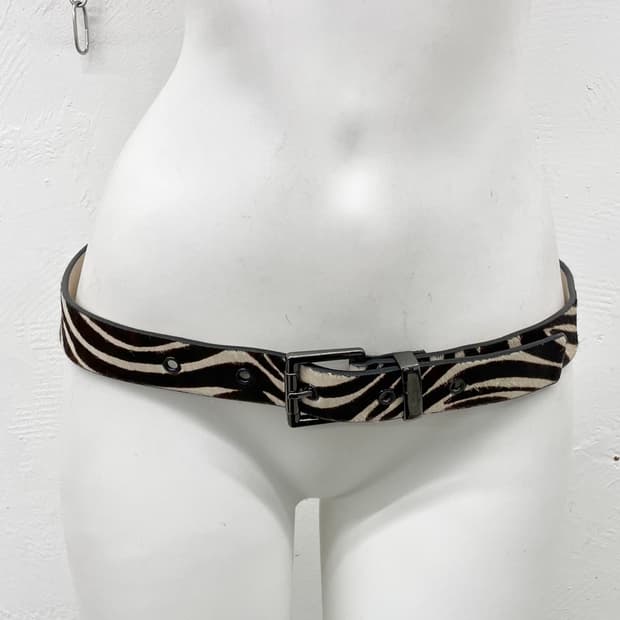 웨스턴 송치 지브라 버클 벨트