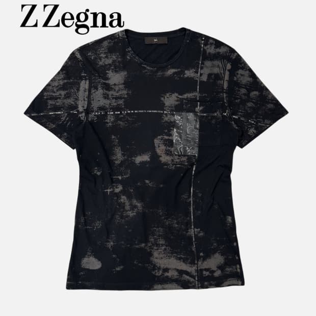 grunge pattern pocket t-shirt