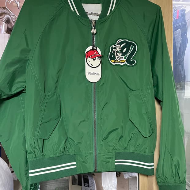 말본 그린 봄버 자켓