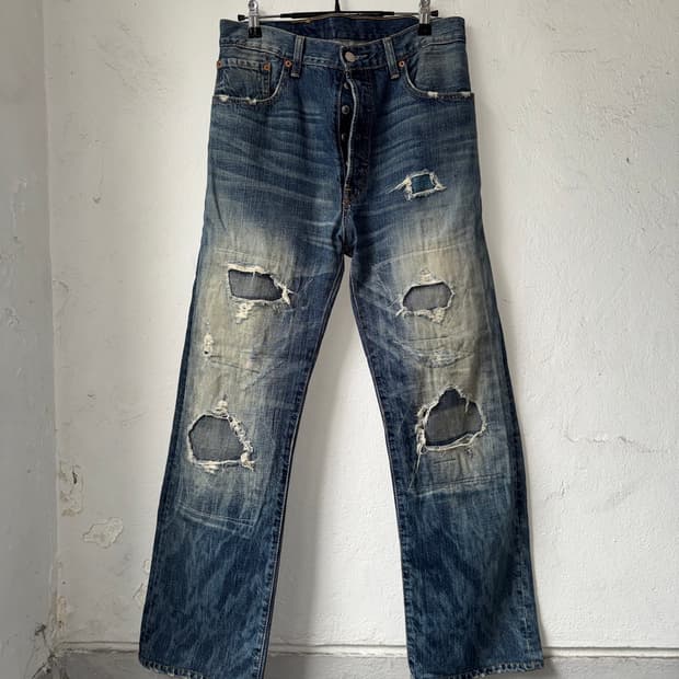 [30]Levis 리바이스 501 빈티지 워싱 패치워크 데님팬츠