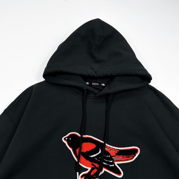 뉴에라 블랙 자수 헤비 후드티 (XXL)