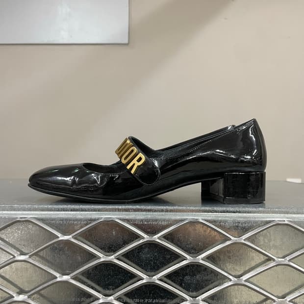 디올 블랙 메리제인 펌프스 38.5