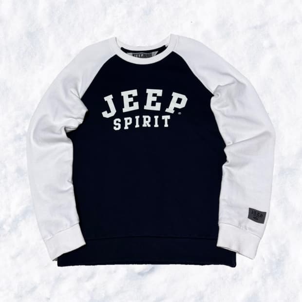 JEEP SPIRIT 지프 나그랑 딥네이비 화이트 맨투맨 