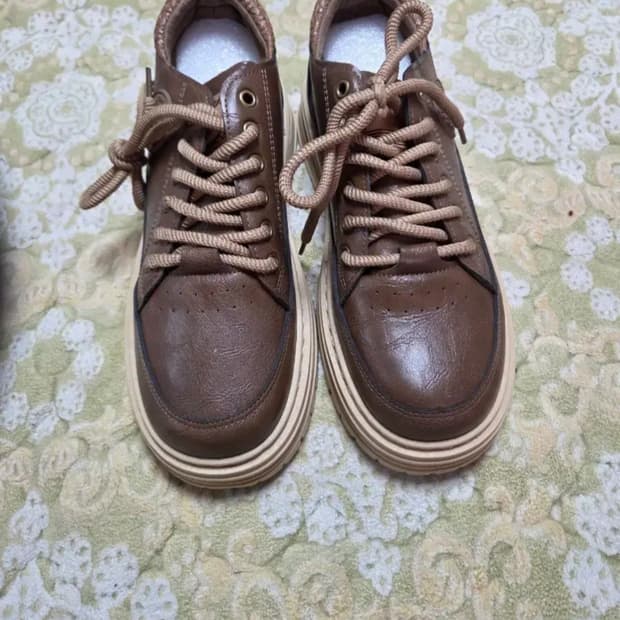 브라운 가죽 캐주얼 운동화270