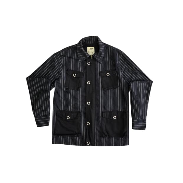 Vintage 빈티지 스트라이프 BDU 아일렛 포켓 워크 자켓