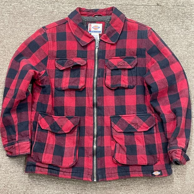 (L) Dickies 디키즈 체크 코튼 자켓