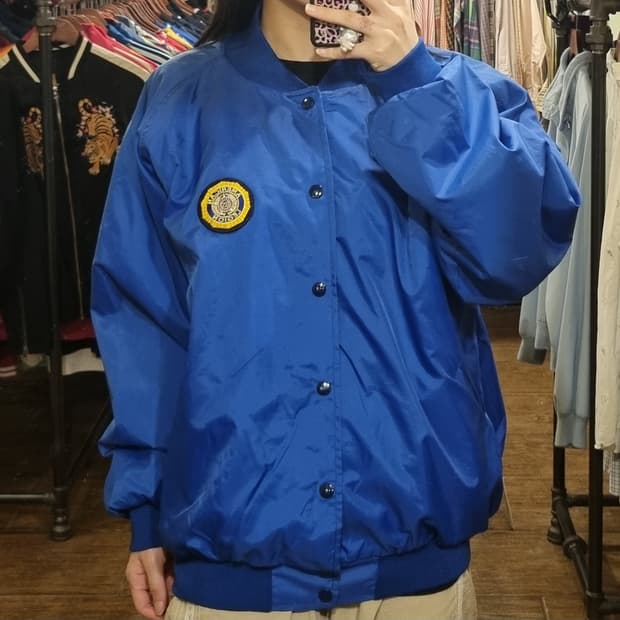 [Hi] vtg 빈티지 야구점퍼 블루