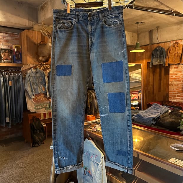 70s USA 빈티지 리바이스 505 66전기 셀비지 데님 팬츠 501