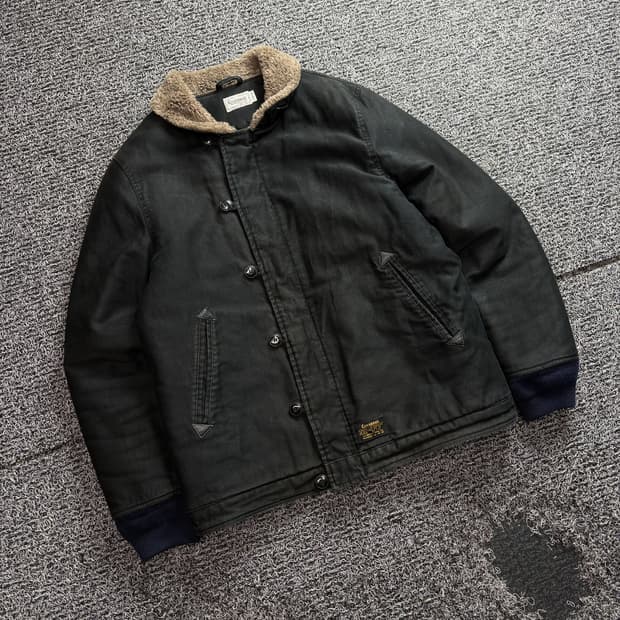 커버낫 아메카지 오리지널 N-1 덱 자켓 블랙 3453