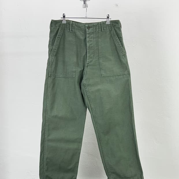 오어슬로우 베이직 버튼 플라이 퍼티그 US 아미 팬츠