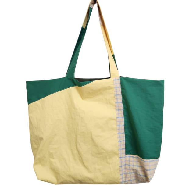 양면 배색 빅사이즈 보부상 숄더백