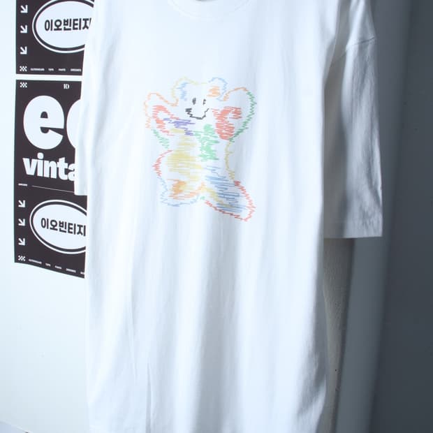 (XL-2XL) 그레이버 반팔 티셔츠 빅사이즈 곰돌이 키치-H35589