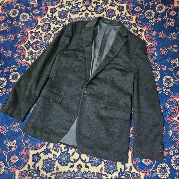 타임옴므(TIME) 캐시미어 95% 차콜 블레이져 100-105