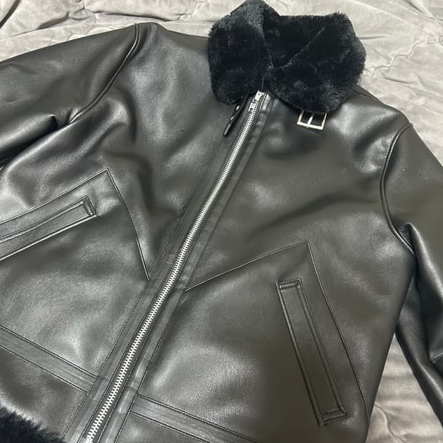 XL 도프제이슨 솔리드 무스탕 무톤 자켓