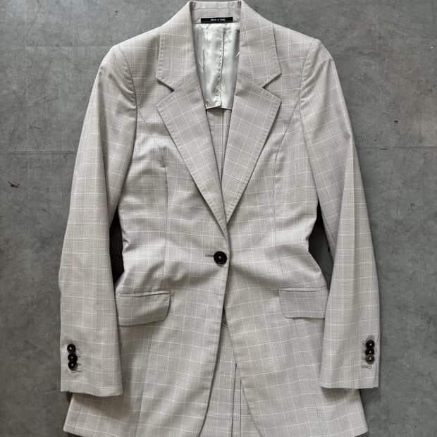 Maison Margiela 메종 마르지엘라 그레이 체크 블레이저 자켓