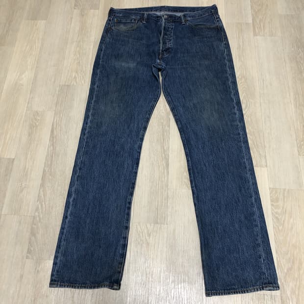 (36) 리바이스 Levi's 501 스트레이트핏 워시드 중청 데님
