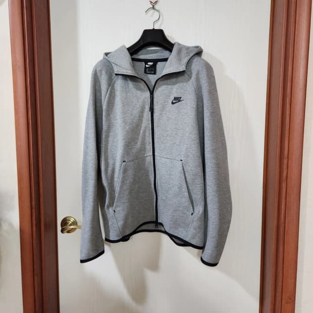 나이키 테크 플리스 후드 회색 XL