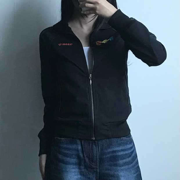 아디다스 y2k 와투케 스컬 블랙 트랙 져지