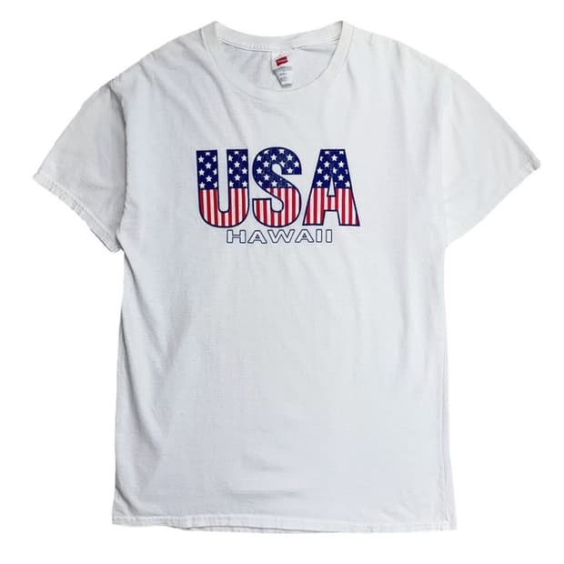 HANES USA 하와이 반팔티 M