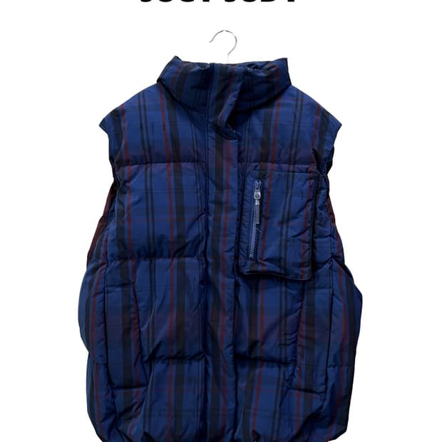 쥬시쥬디 체크 조끼패딩 베스트