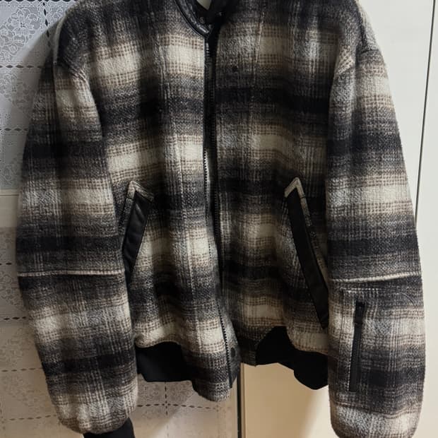 알렌느 체크 봄버 1사이즈