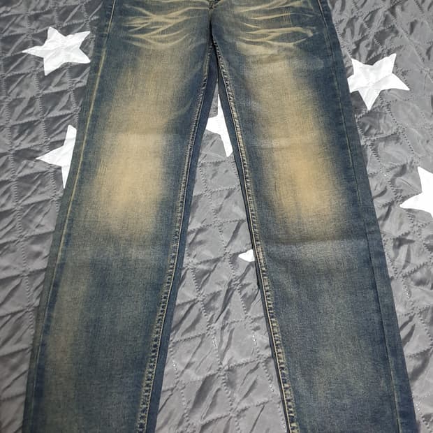 빈티지 워싱 슬림핏 데님팬츠 오일인디고 (28~29)