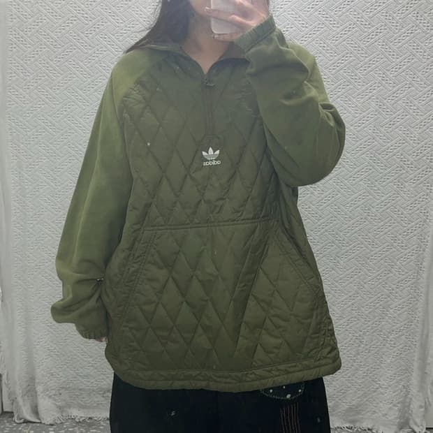 아디다스 유로파 하프집업 깔깔이 누빔 자켓 120 C06289