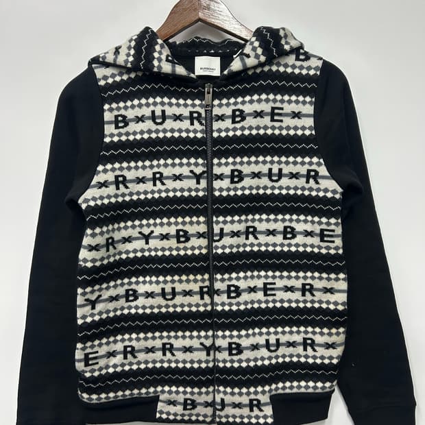 버버리 니트 후드집업