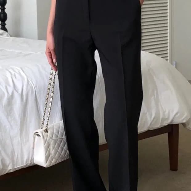 언더스탠딩 여름 베이직 팬츠 블랙 M