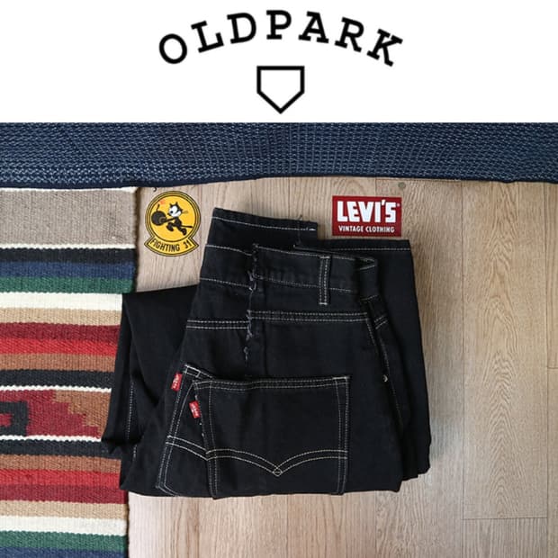 일본판 OLD PARK 올드 파크 리바이스 와이드 핏 커스텀 데님

