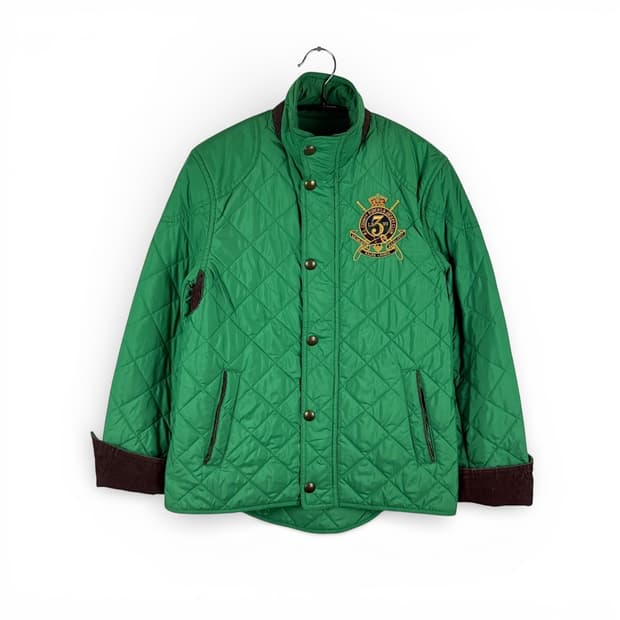 (XS) 랄프로렌 우먼스 퀄팅 자켓 그린