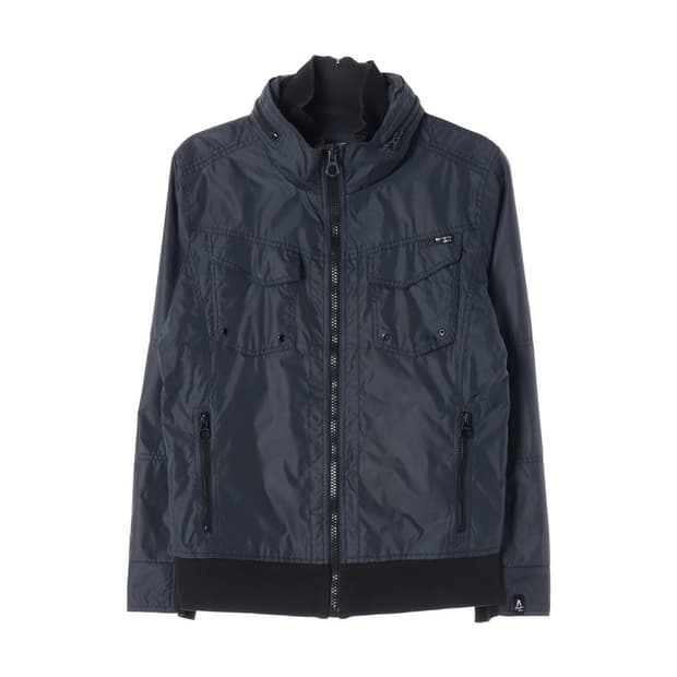 버커루 나일론 하이넥 멀티포켓 블루종 자켓 L