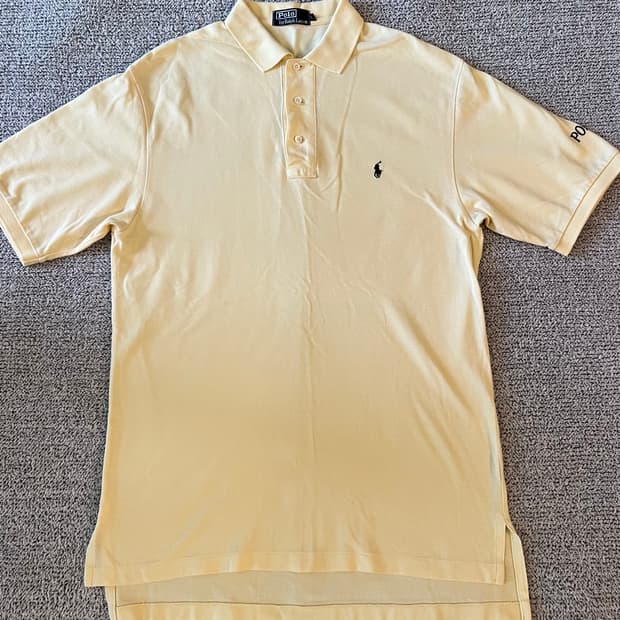 폴로 랄프 로렌　옐로우 반팔 카라 티셔츠