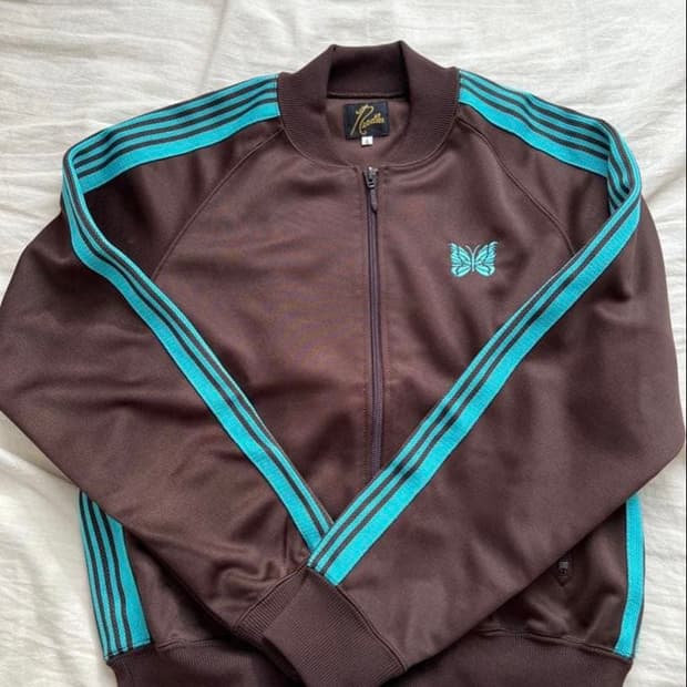 니들스 트랙 자켓 폴리 스무스 브라운