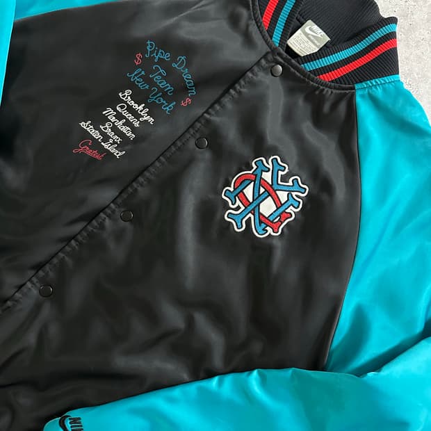 00s NIKE 팀 뉴욕 바시티 자켓 020