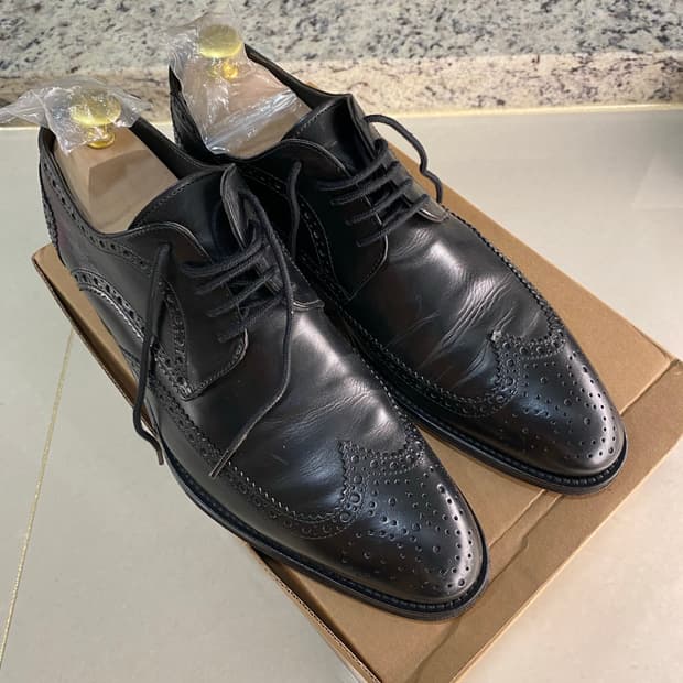 로렌조반피 윙팁 옥스포드 구두 made in Italy (40.5사이즈)