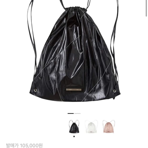 마뗑킴 스트링 백팩 블랙