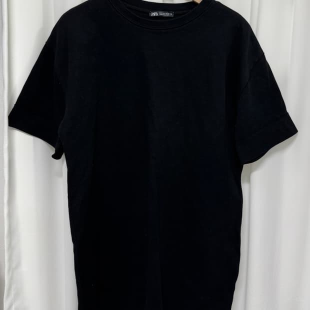 ZARA 자라 블랙 롱 반팔티 