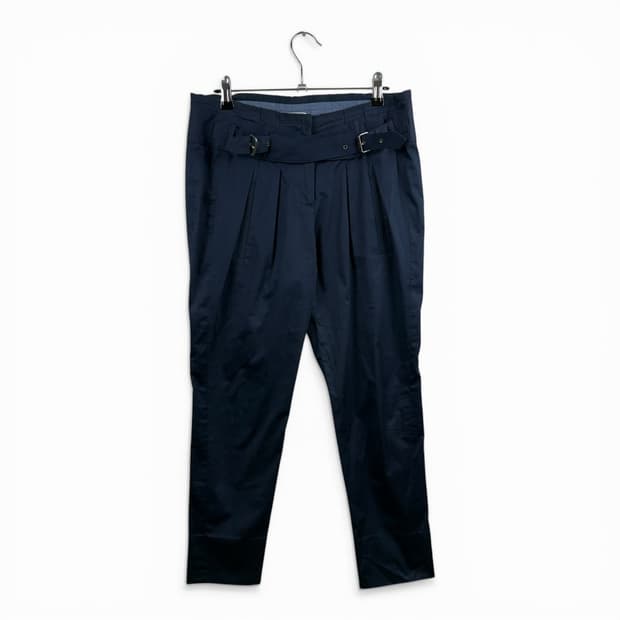 (64-94) 시스템 우먼스 벨티드 크롭 팬츠 네이비