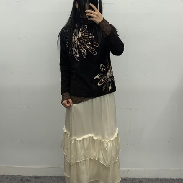 Lunacion 프릴 롱스커트